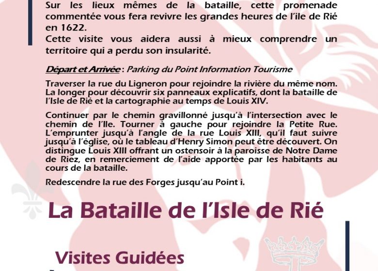 LA BATAILLE DE L’ISLE DE RIÉ – PARCOURS ET VISITES